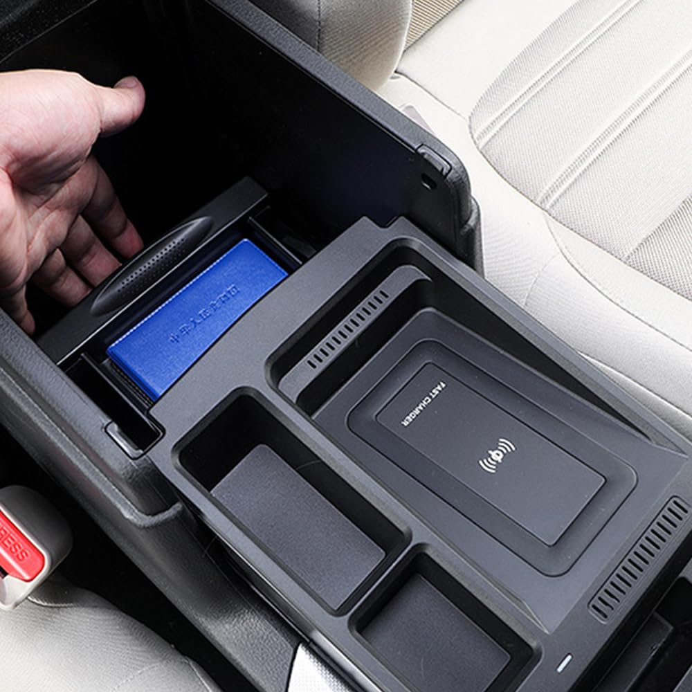 Support de téléphone portable avec chargeur sans fil for Console centrale, compatible avec CRV 2017 à 2021, tapis de chargement Usb, accessoires de voiture