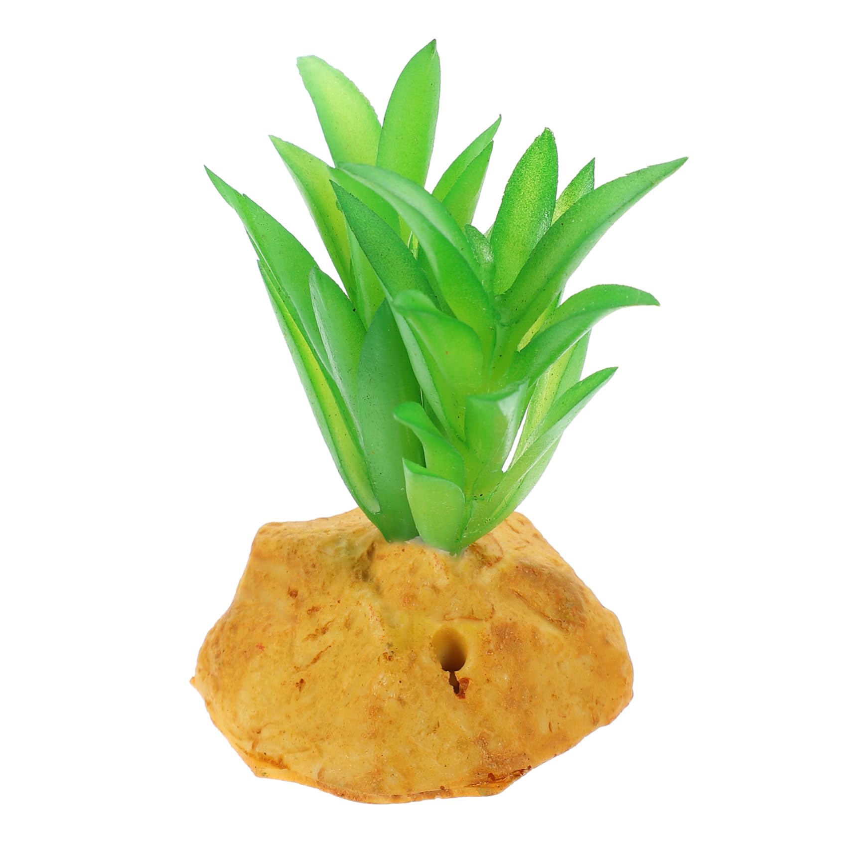 Happyyami Artificial Reptile Terrarium Decor Fish Tank Decor Realistic Plant Look for Reptile Lovers