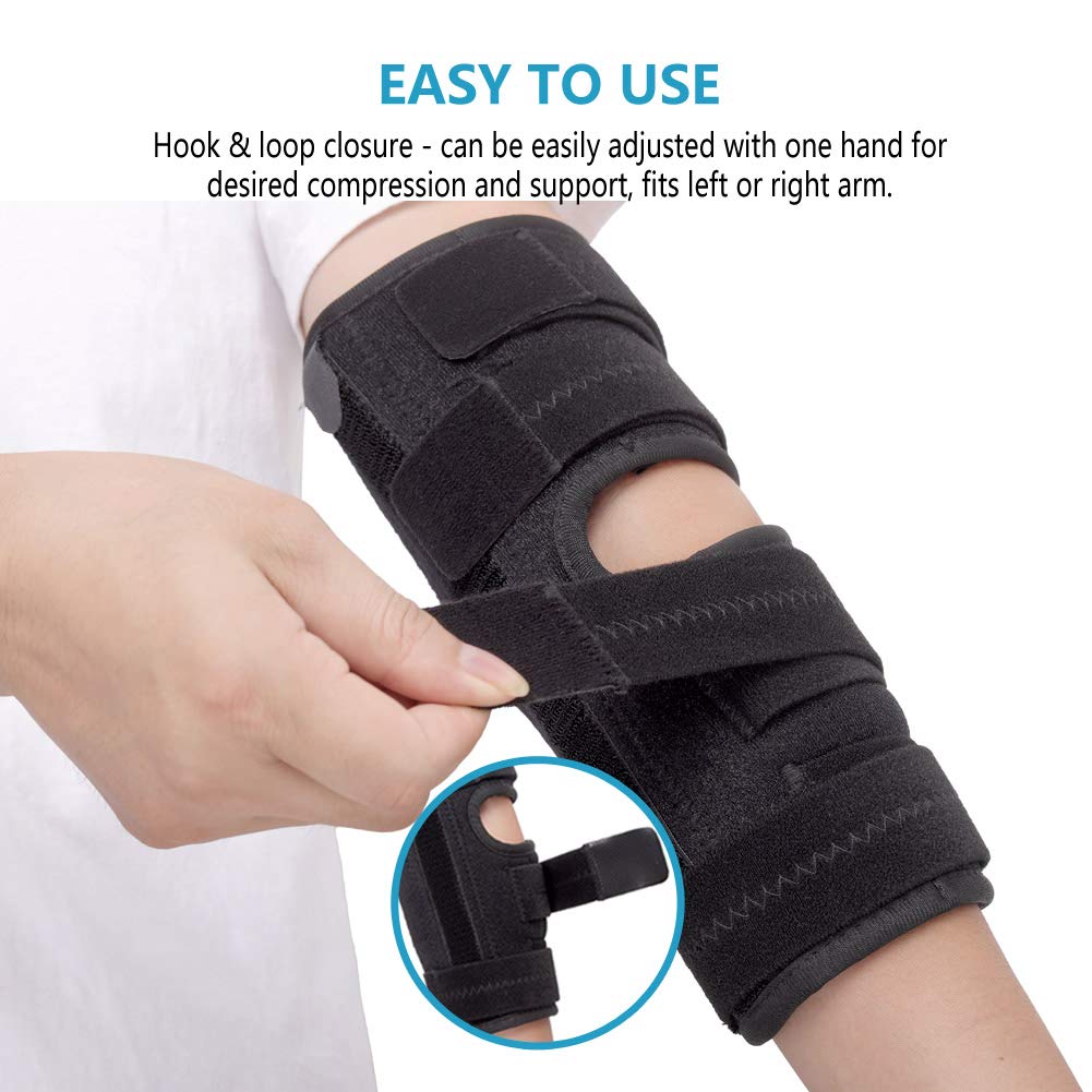 fibee Elbow Brace for Cubital Tunnel Syndrome, Adjustable Support Angle