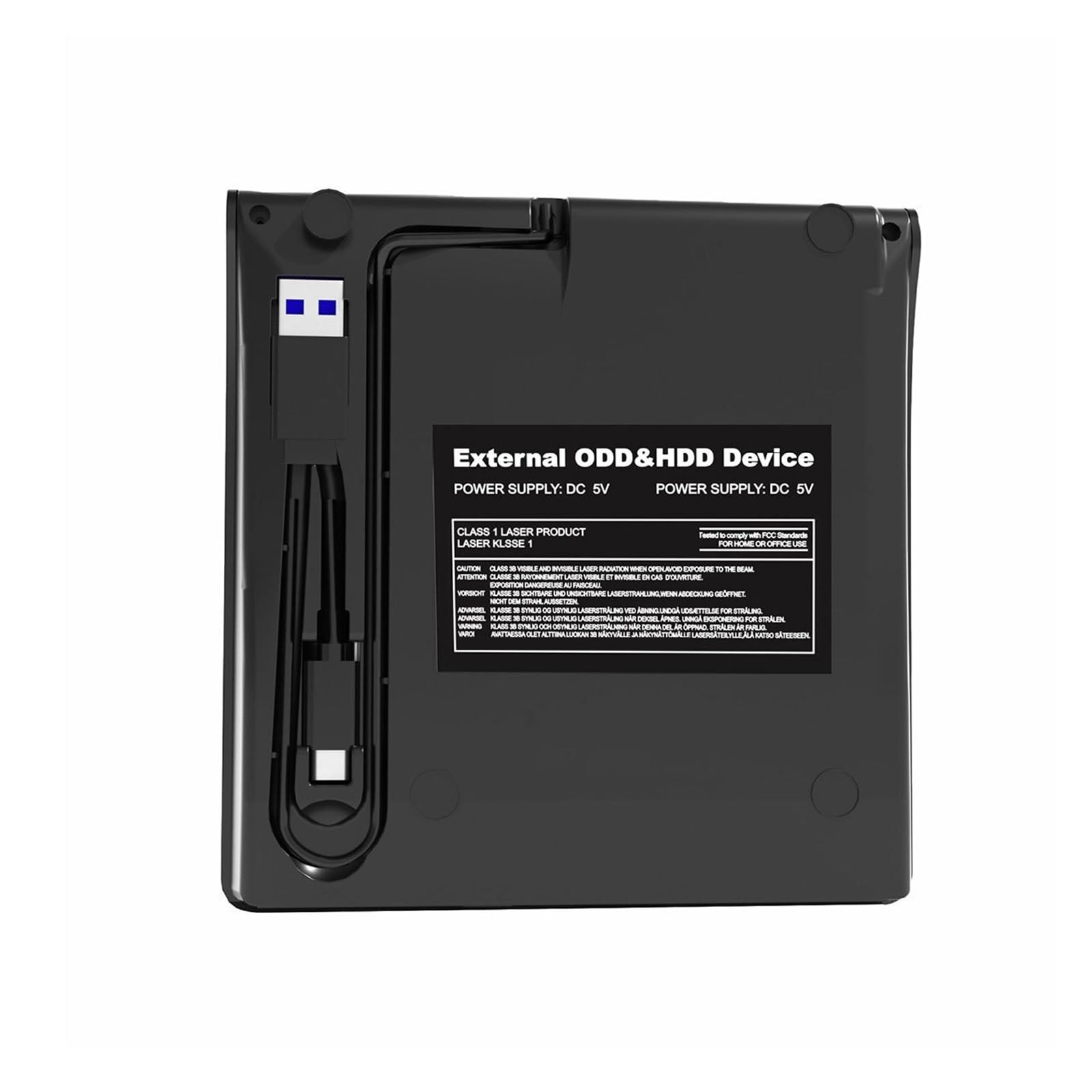 Caja De Unidad Óptica Externa Móvil USB3.0 Caja De Unidad Externa Kit De Unidad Óptica Caja De Grabadora De DVD(Striped Model)