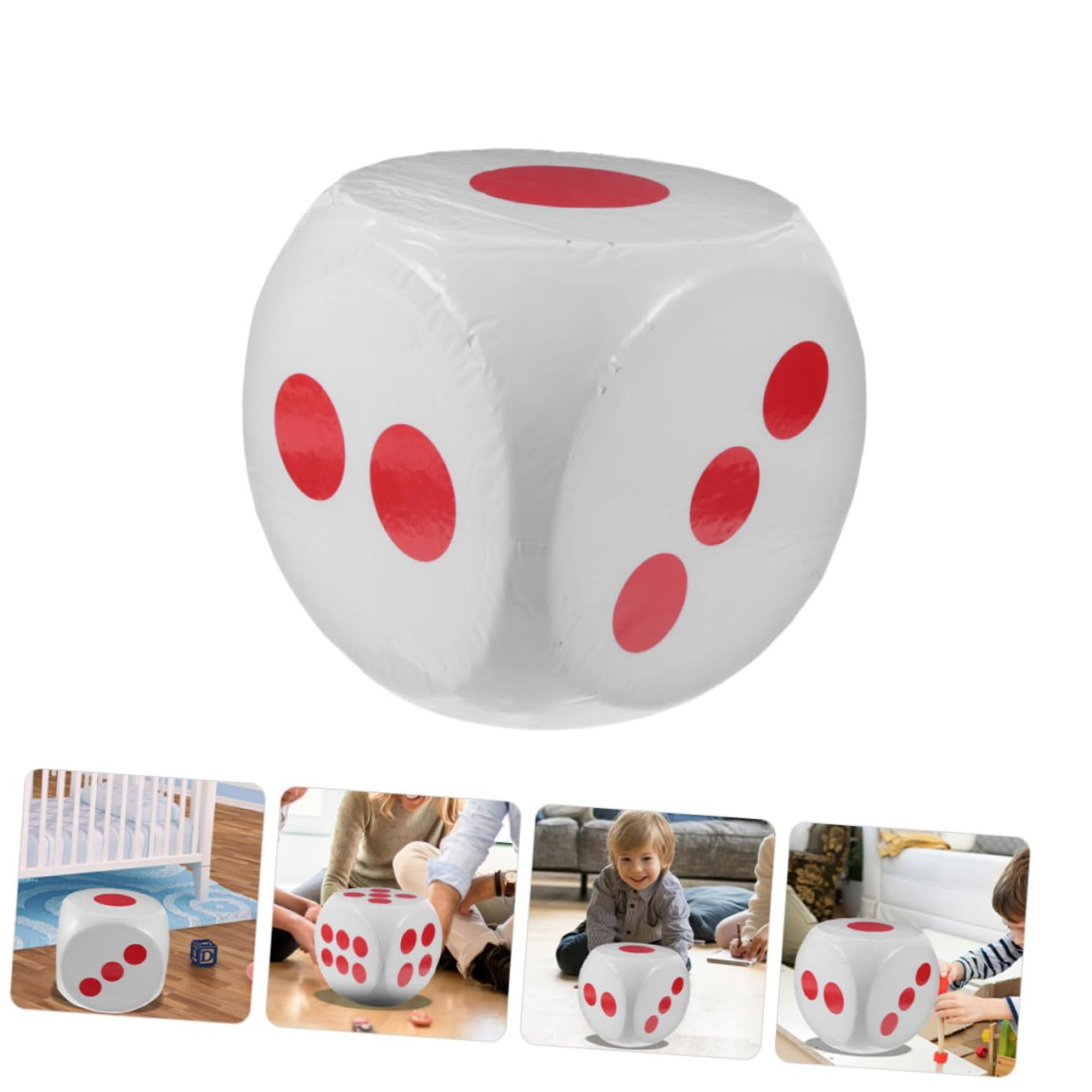 BESPORTBLE Dés Mousse Surdimensionnés Blancs en Écume, Six Faces, Matériau Sûr et Portable, pour Enseignement en Classe et Tirages Sort