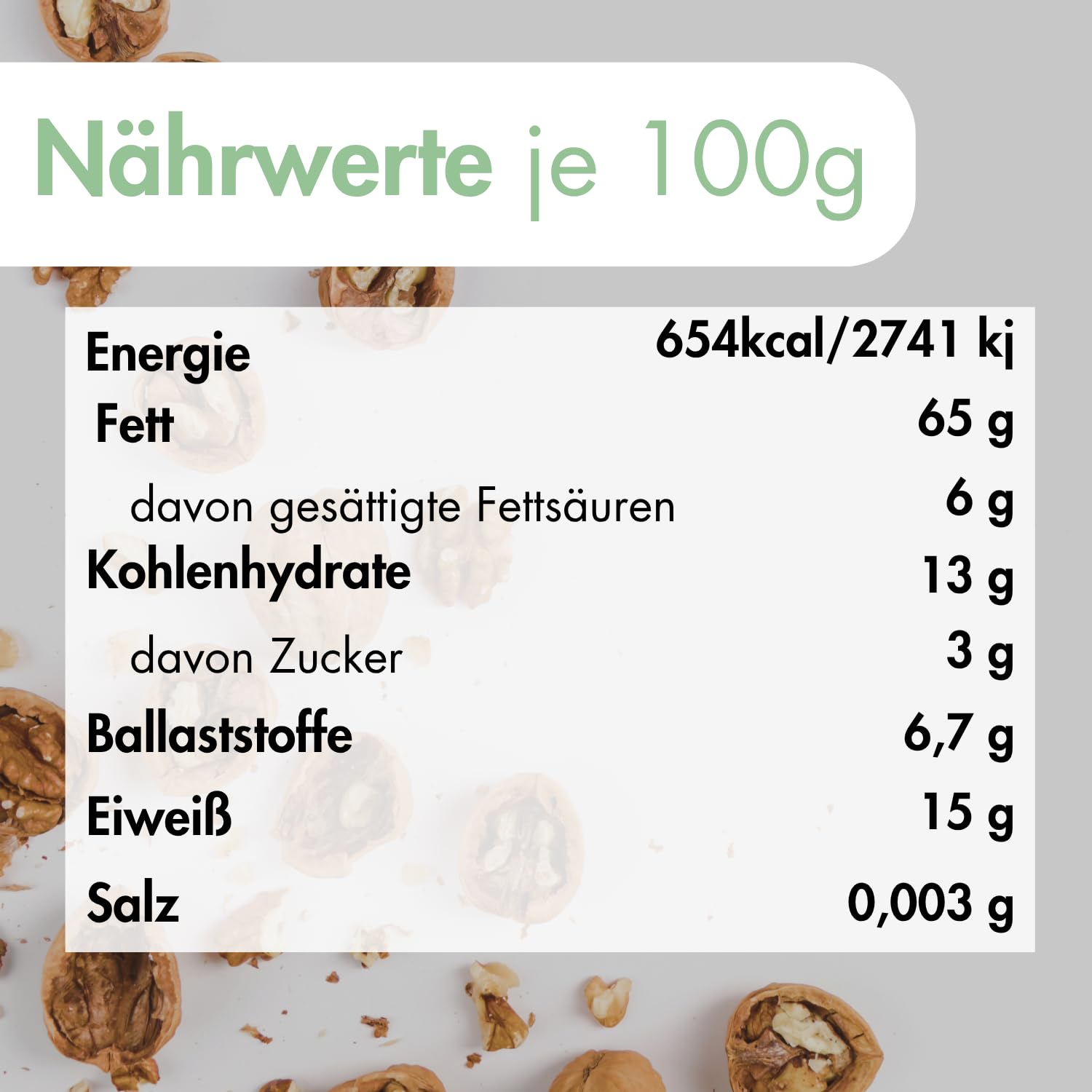 1001 Frucht - Walnusskerne naturbelassen,1kg, Neue Ernte, Milde Walnüsse ohne Schale aus Deutschland ohne Zusätze, Unbehandelte gesunde Nüsse - leckere Walnusshälften Rohkost-Qualität