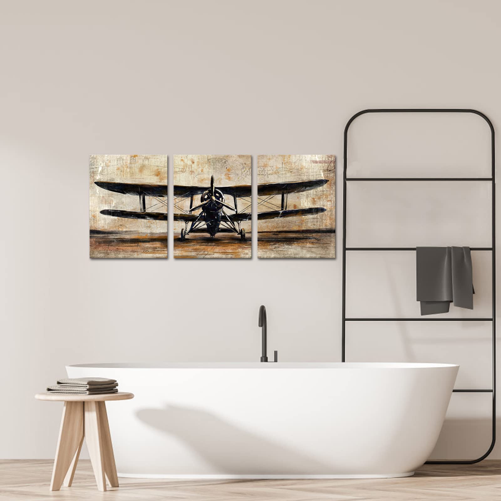 Amazon.com: KLVOS Rustic Plane Pictures Wall Art Decor Vintage