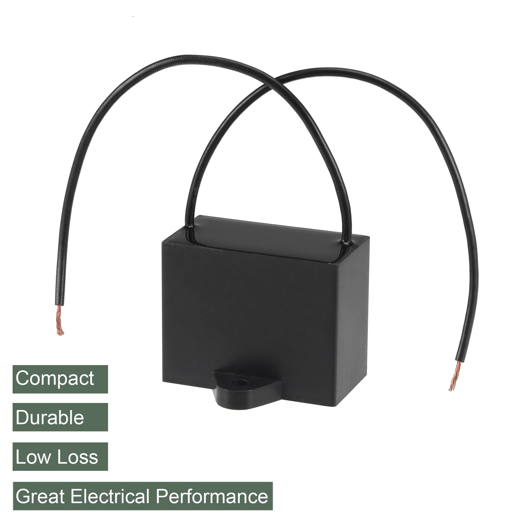 YOKIVE Condensatore CBB61 Per Ventilatore 20uF 250V 2 Fili – Confezione Da 2, Per Ventilatori A Soffitto, Pompe E Motori