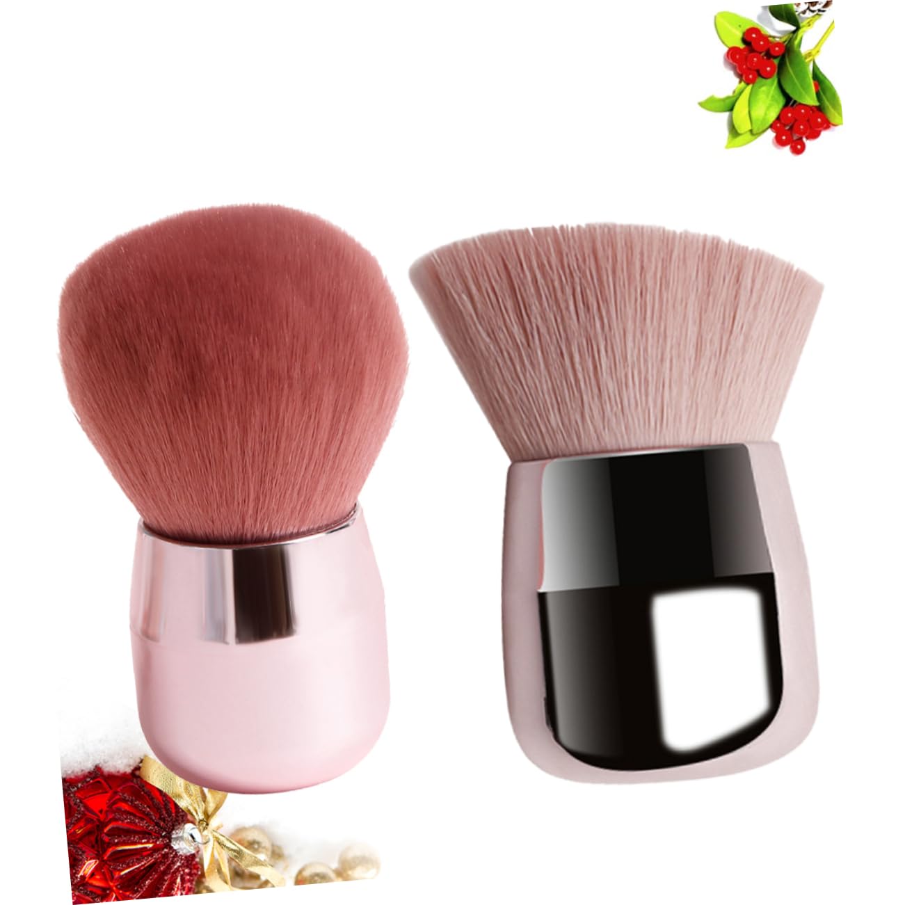 DOITOOL 6pezzi Pennello Make-up Di Pennelli Forma Di Fungo Per Blush e Polvere Completo Per Trucco Professionale e Quotidiano Fibre Artificiali Per Finish Naturale
