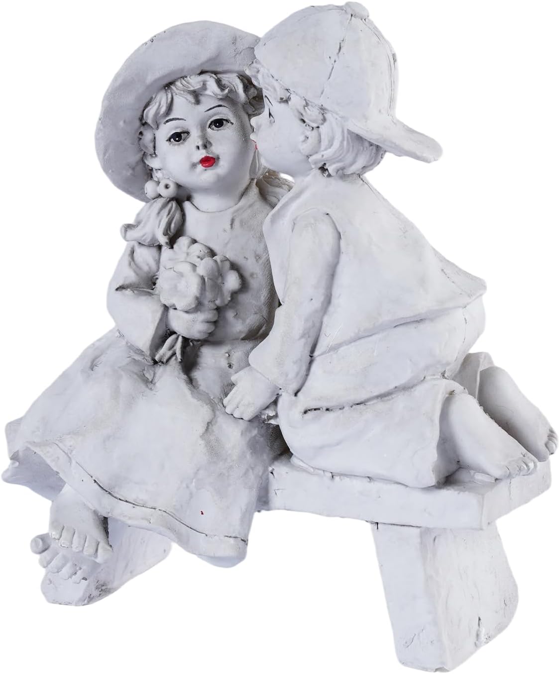 Garden Statues Romantic Couples Gifts Kissing Boy and Girl Sculpture Resin Outdoor Statues Figurines Home Decor for Wedding for Wife