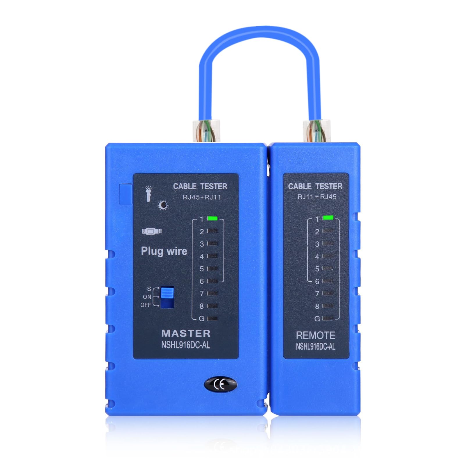 Kit de herramientas de crimpado RJ45 todo en uno, crimpadora Ethernet Cat6, Cat5, Cat5e, herramienta de crimpado con probador de cables de red, paquete de 50 conectores Cat5e RJ45, paquete de 50