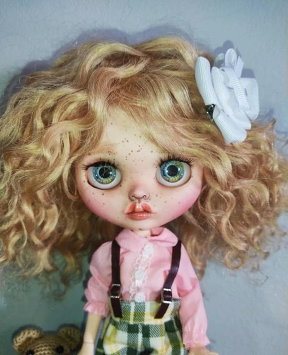 6 Pezzi di Colori Misti 15 cm * 100 cm Estensioni per Capelli in Lana per Tutte Le Bambole Capelli Ricci in Lana Fai da Te Parrucche per Bambole