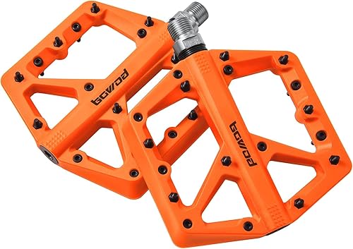 Pedales MTB, pedales grandes para bicicleta de montaña, pedales de plataforma de bicicleta compuestos de fibra de nailon ligero, pedales de agarre