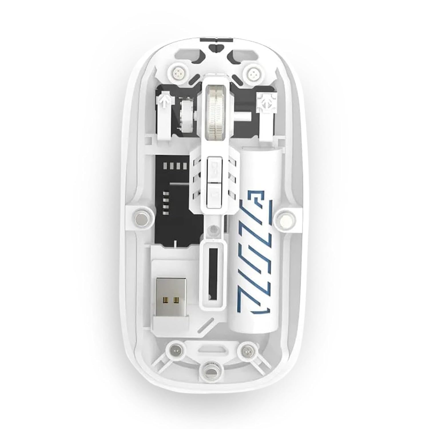 Kevra online Pureview Transparent Wireless and Bluetooth Rechargeable Mouse, USB Receiver,LED Battery Magic Silm for Office/PC/Mac/Laptop/Apple/ipad(Space Blue)-picture-16