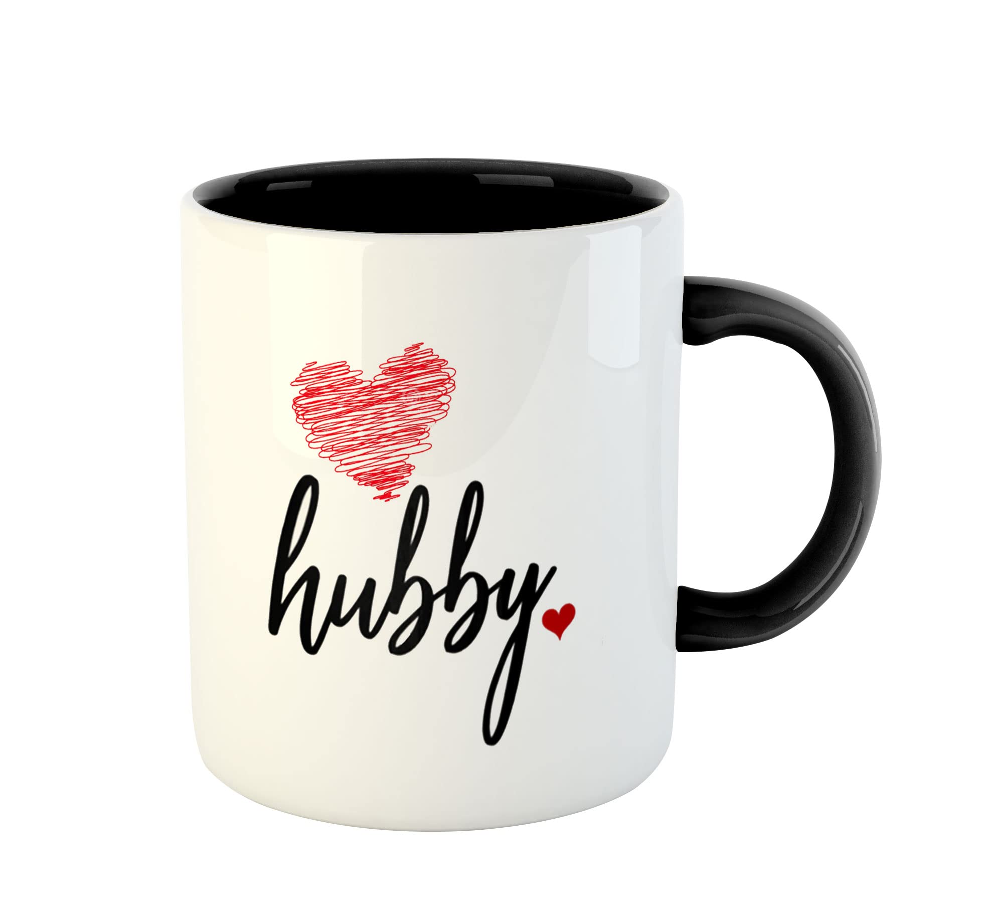 ASHVAH Hubby Coffee Mug Valentines Day Gift for Husband, Anniversary, Birthday, Boyfriend - Black 1