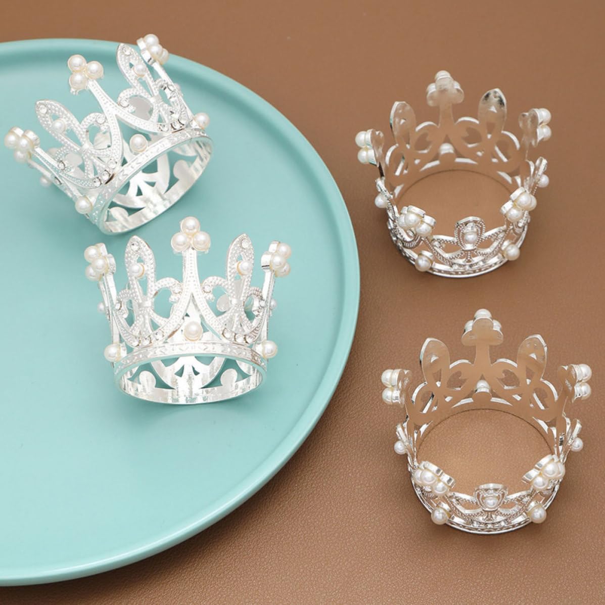 12 Pezzi Fermatovagliolo Corona in Lega di Zinco Argento | Anello Decorativo Leggero, Stile Delicato, per Matrimonio e Festa di San Valentino