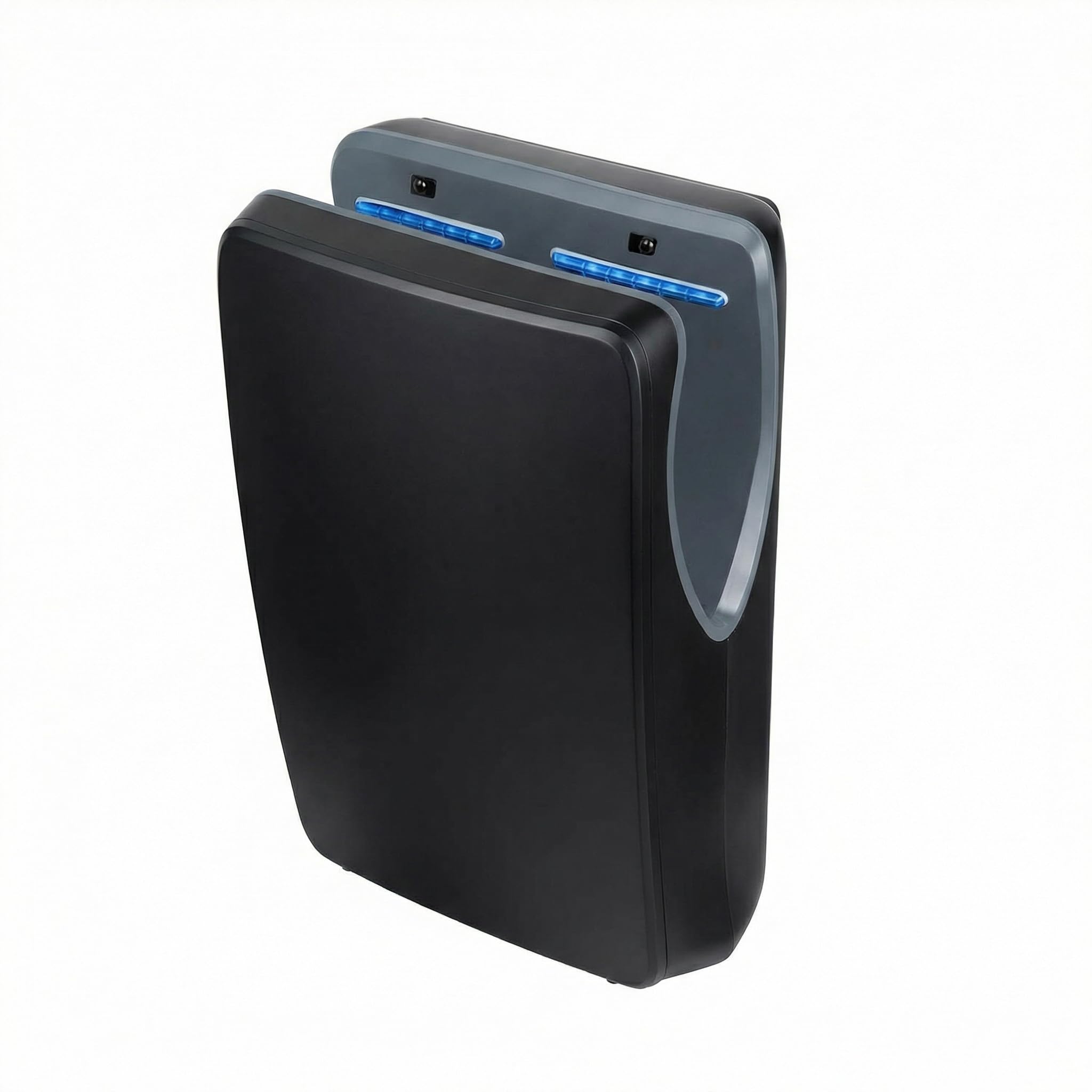 Secador de Manos Comercial Jofel Jet Smart de Alta Velocidad, Cortina de Aire Automática (540 Km/h, 1500W), Montaje en Pared con Filtro HEPA, Carcasa ABS Antibacteriana, Hecho en la UE, Negro Mate