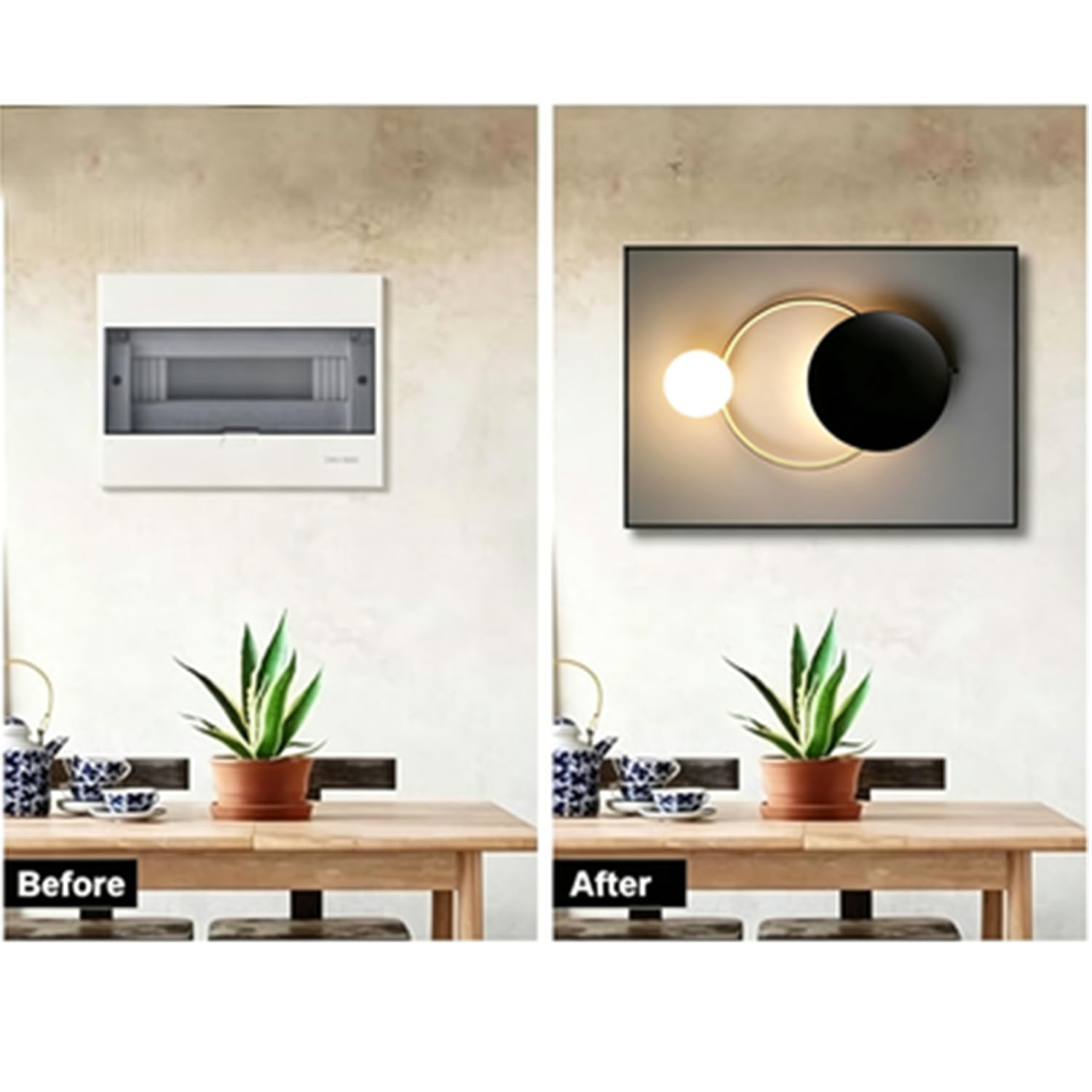 Cuadro Electrico Tapa Contadores Caja Decorativos Caja Electrica Contadores Cubierta Portátil Caja De Distribucion Contador Marcos Electricos Decoracion para hogares,13,50x40cm