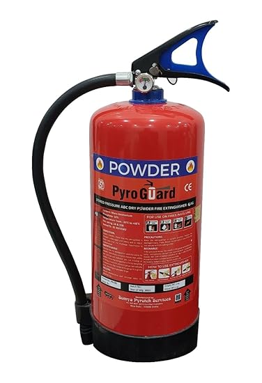 PYRO GUARD ABC Powder Type 6 Kg Fire Extinguisher (Red and Black).