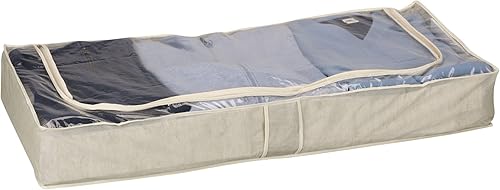 Household Essentials Bolsa de almacenamiento debajo de la cama, 1 paquete, parte superior de PEVA transparente y lados suaves, perfecta para ropa,