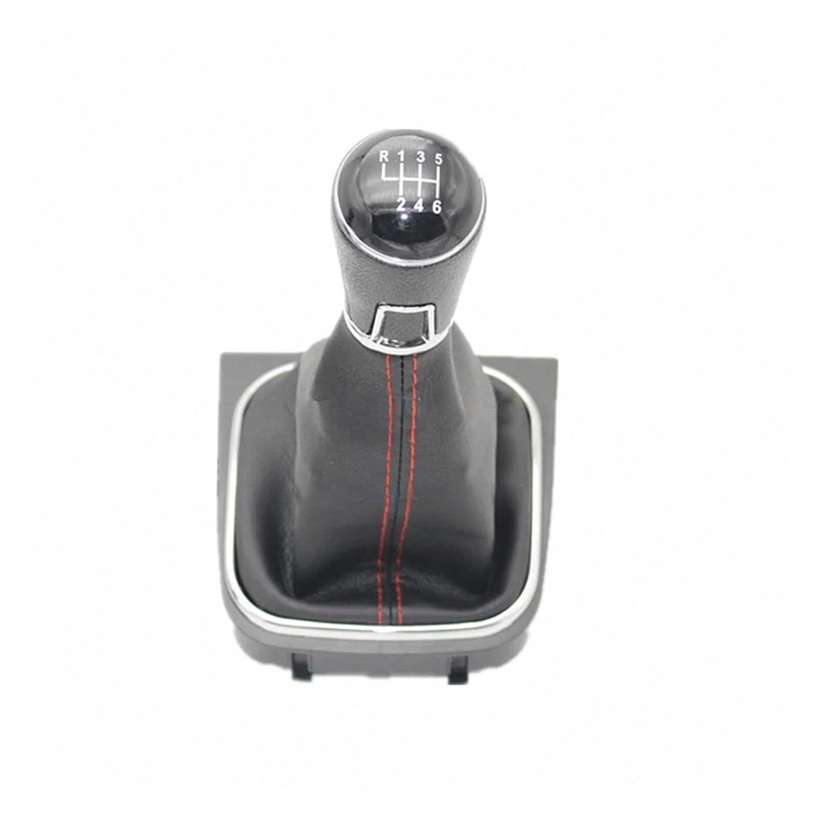 Lozopmtmld Kind 4 For Vw For Scirocco 2009-2014 Sporty Shift Knob Black/Red