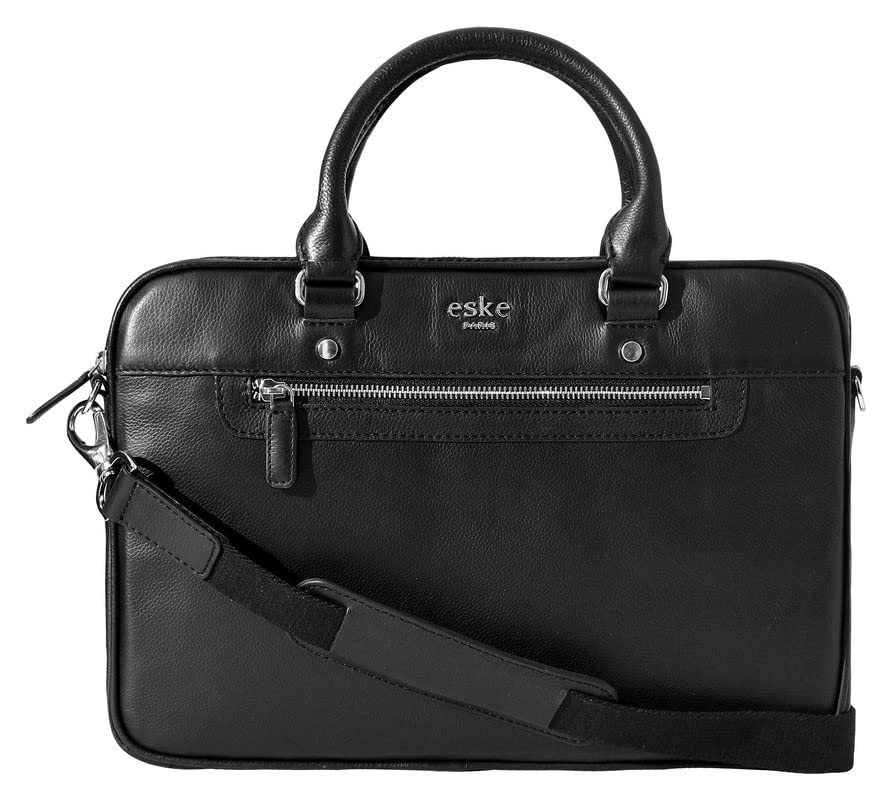 eské Carstan Genuine Leather 13 Inch Laptop Bag Water Resistant
