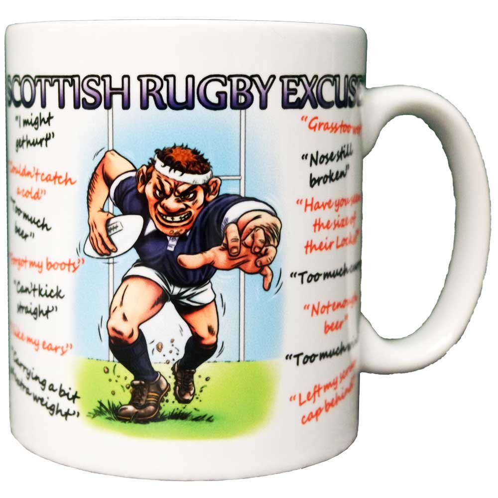 Personalised4u Scottish Rugby Excuses Funny Ceramic Coffee Mug