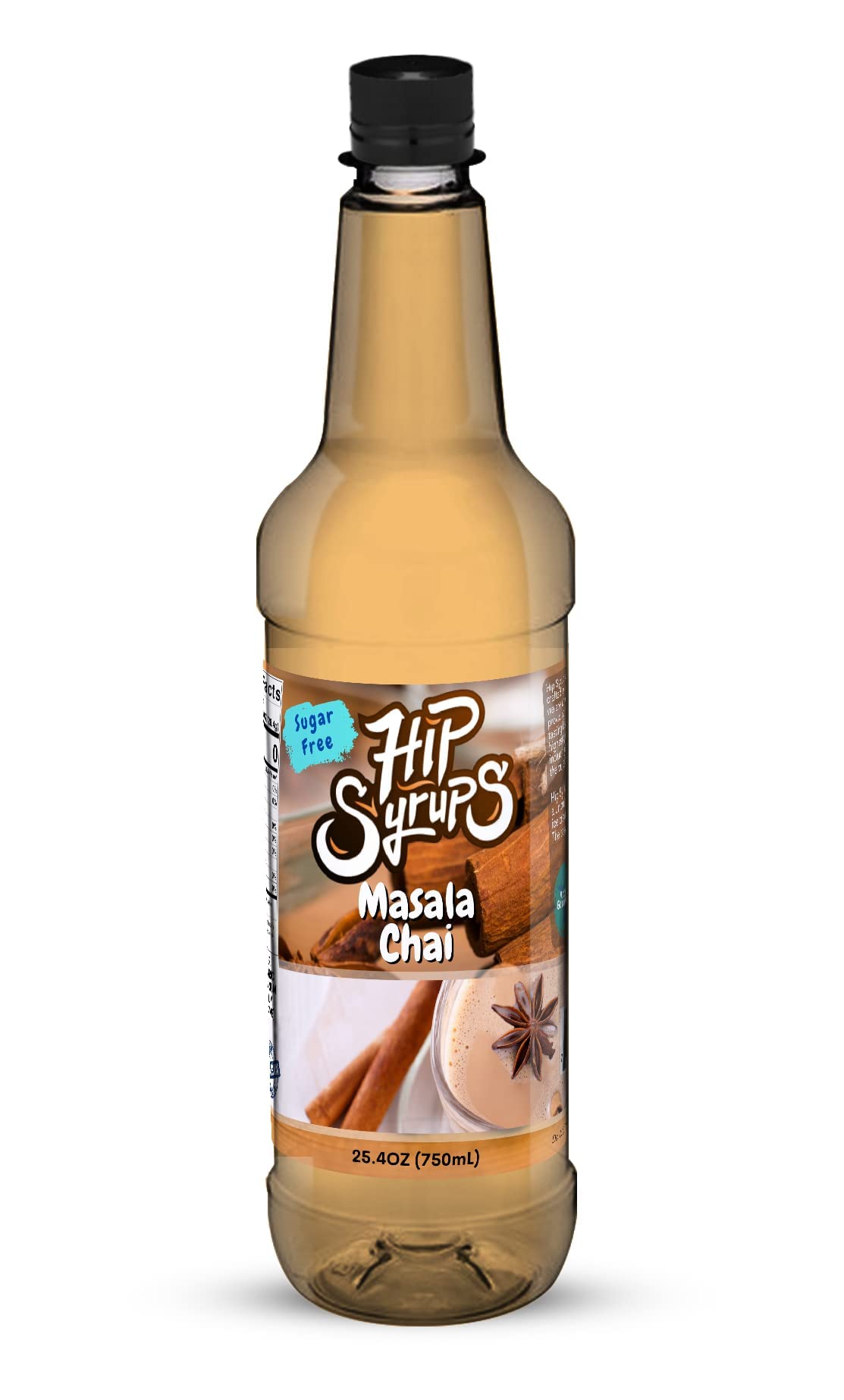 Hip Syrups - Masala Chai Sugar Free Simple Syrup Designed for Coffee, Hot Cocoa, Tea, Sugar Free
