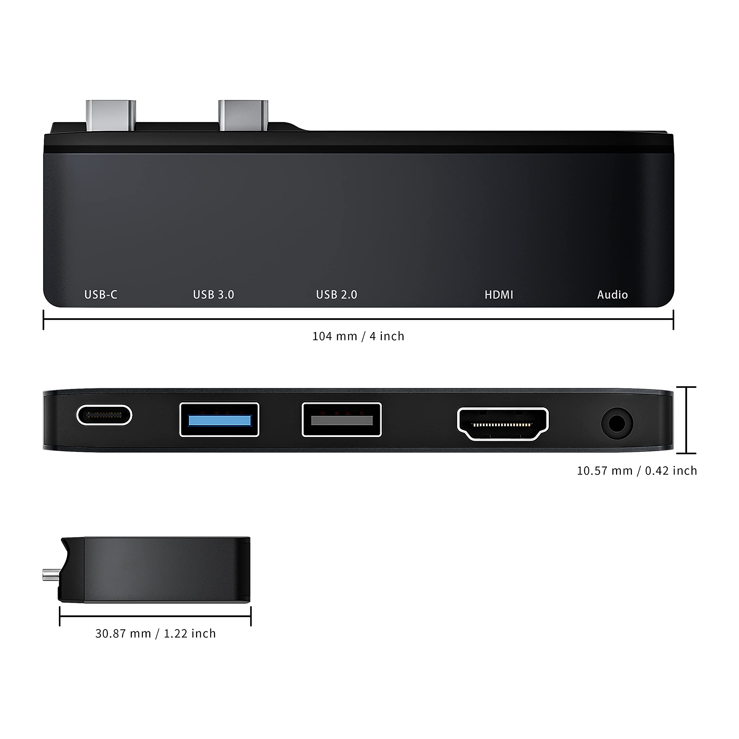 Surface Pro X USB C Hub Docking Station SANXI 5in1 Surface Pro X