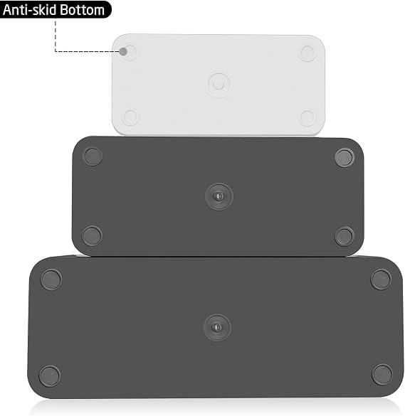 ASelected Cable Management Boxes - Pack of 3 Cable Tidy Box Plastic Wire Organisers - Hide Extension Lead and Electrical Cables - Black & White