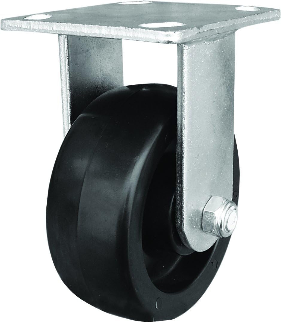 Shepherd Hardware 9389 5-Inch Polypropylene Wheel Swivel Plate Caster, 500-lb Load Capacity