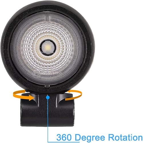 Miniatura 3 de Vaina LED antiniebla redonda superbrillante de 2 pulgadas para motocicleta, haz de inundación de largo alcance blanco frío de 6000 K, carcasa de