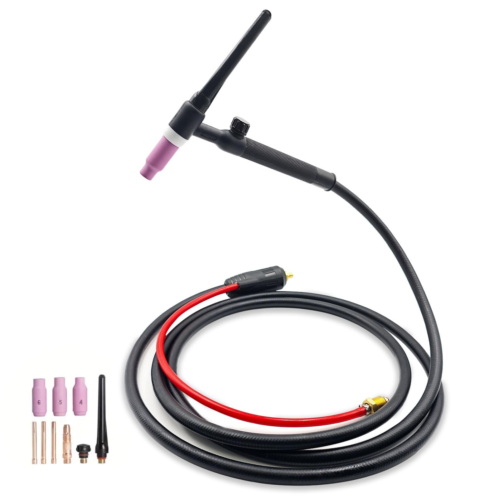 PUWU TIG Welding Torch Kit with Ceramic Nozzles & Tungsten Holders