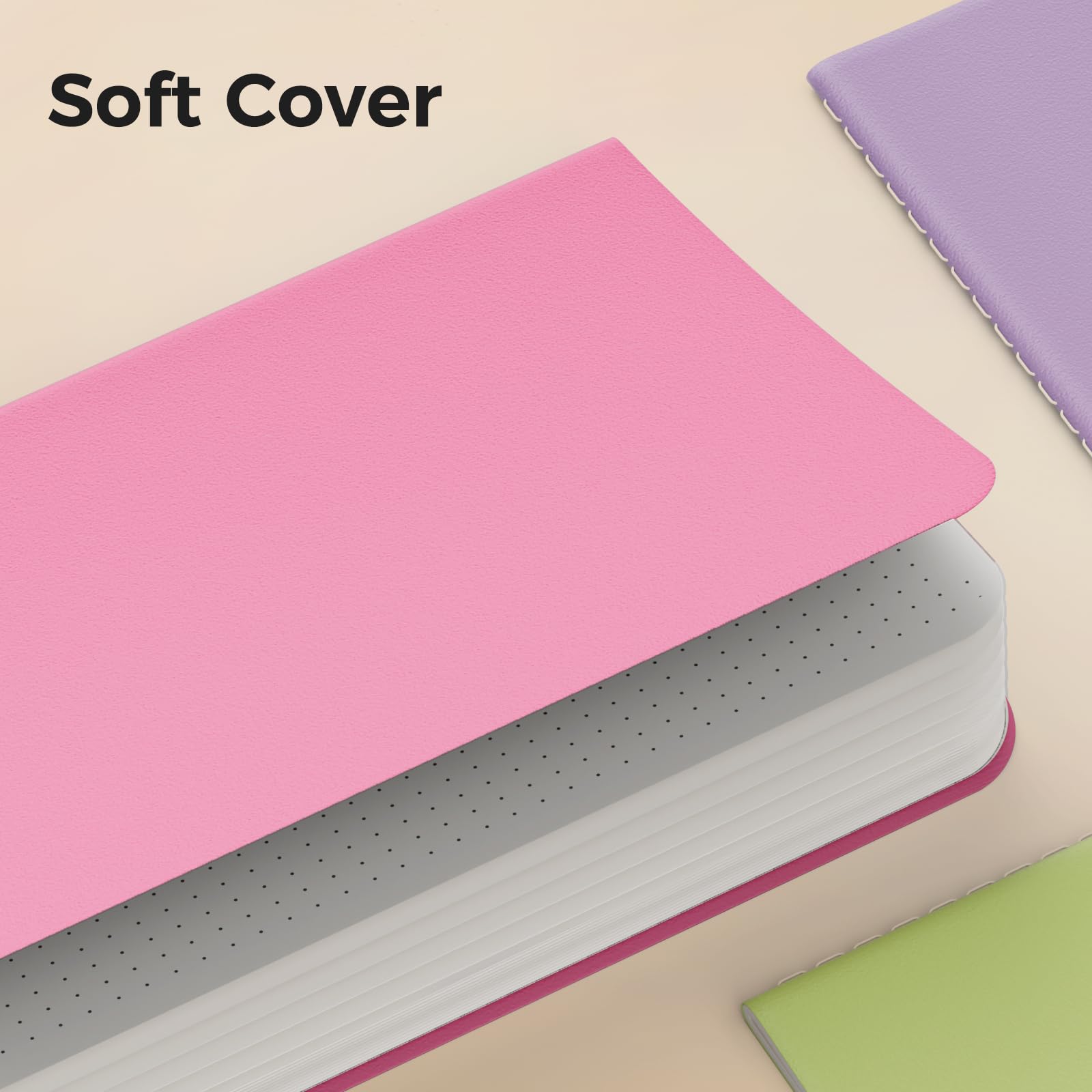 12 Pack Colorful Dot Grid Notebook Journals Bulk with Dotted Grid Paper, 60 Pages, 8.3x5.5 inch, A5 Size, Writing Diary Subject Notebooks Planner for Student Travelers Office, Travel Journal Set