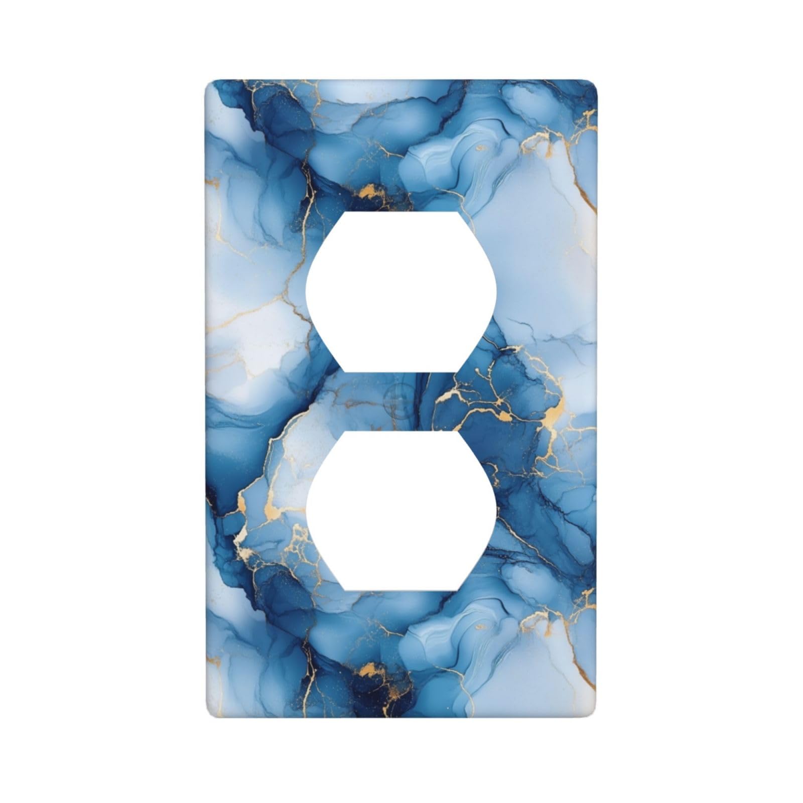 1 Gang Duplex Marble Receptacle Wall Plate Decorative Outlet Covers Single Duplex Switchplate Covers Electrical Faceplate For Home Decor