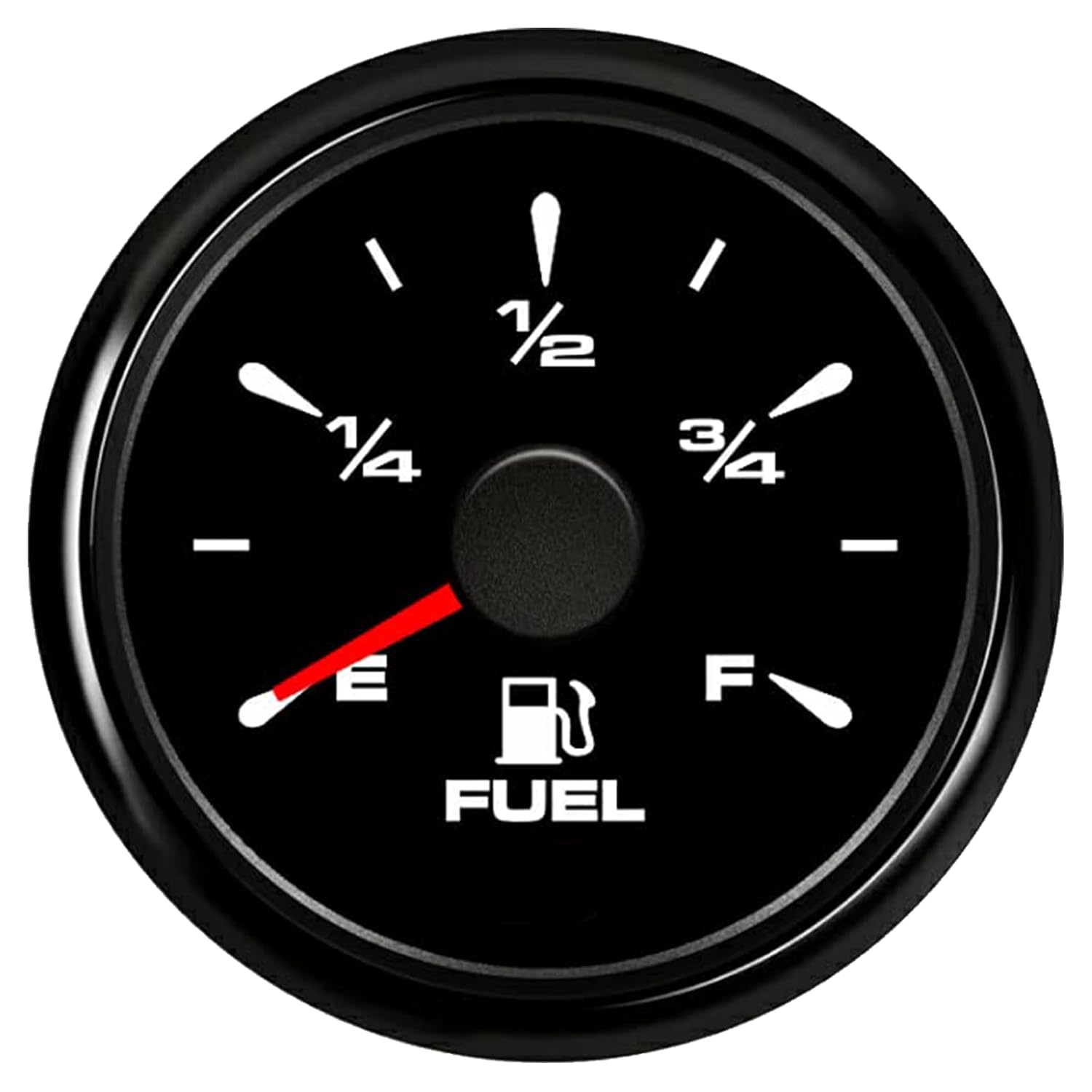 Marine Fuel Gauge，Waterproof Gas Meter，5 Signals Adjustable 240-33ohm 0-190ohm 240-30ohm 0-180ohm 10-180ohm，8-Color Backlight, 9-32V for Boats, RVs, Yachts, Motorcycles, Trucks, Cars，Vehicle (Silver)