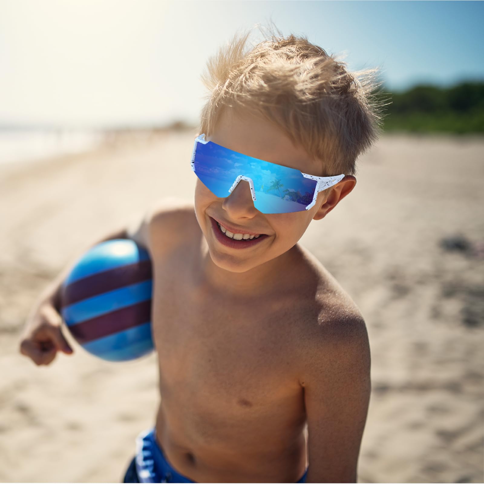 Wapreta Youth & Kids Baseball Sunglasses Men, Sports Polarized Mens PVipers Sunglasses Women UV400 Bike Driving Skiing (T6)