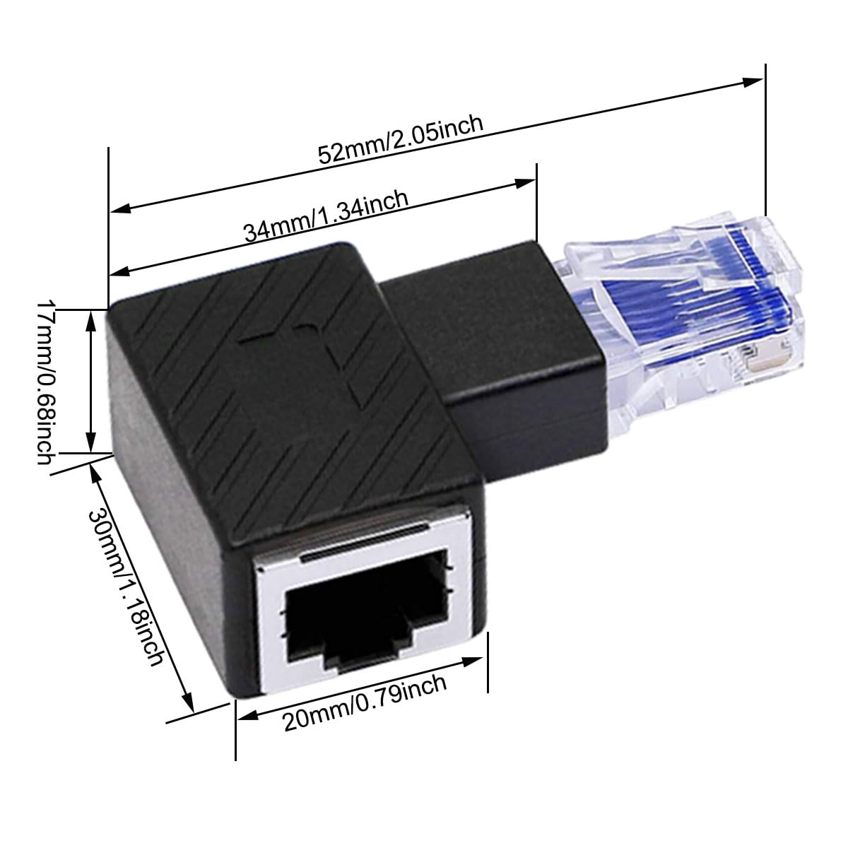 Router 4G Plus Cavo Lan CY Estensione Di Rete LAN Ethernet CAT6 Cat5e Maschio A Femmina 8P8C FTP STP UTP Adattatore 90 Gradi (angolo Basso Connettore Rj45 Sdoppiatore Cavo Ethernet - Foto 9
