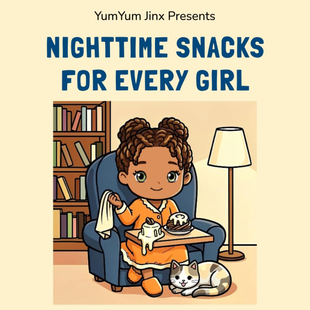 Nighttime Snacks for Every Girl: A Bold & Easy Comfort Food Adult Coloring Book for Cozy Girls