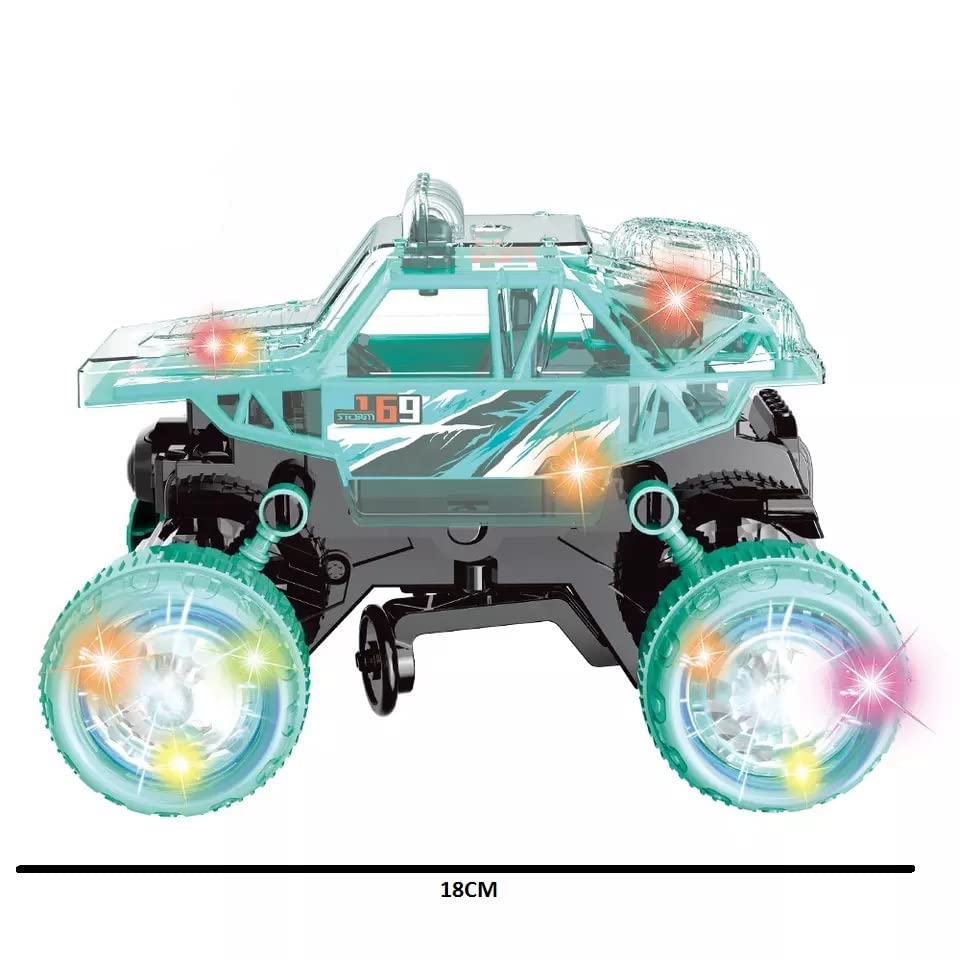 Image of FunzOn Stunt Climbing car for Kids|Battery Operated| 3D Projection Light and Music| Monster Truck| 360 Rotation|Bump & go Action for Boys and Girls (Purple)