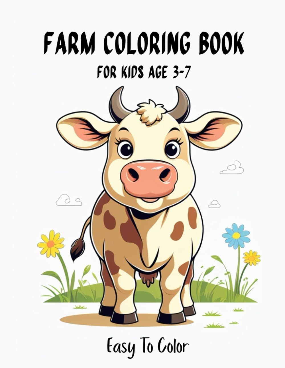 My First Farm Coloring Book: For Toddlers Ages 2-9: Big & Simple Pictures with Thick Lines! Develop Eye-Hand Coordination, Fine Motor Skills, and Animal Recognition for Boys and Girls.