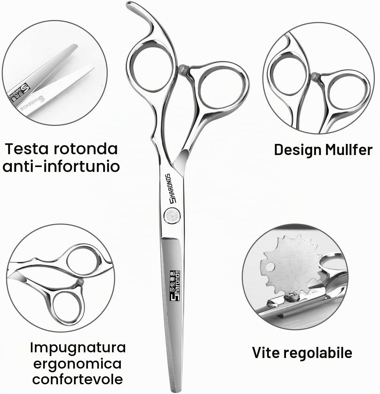 Tagliacapelli professionali da 6/6,5 pollici, parrucchieri, tagliacapelli efficienti (6.5 pollici -2pc)