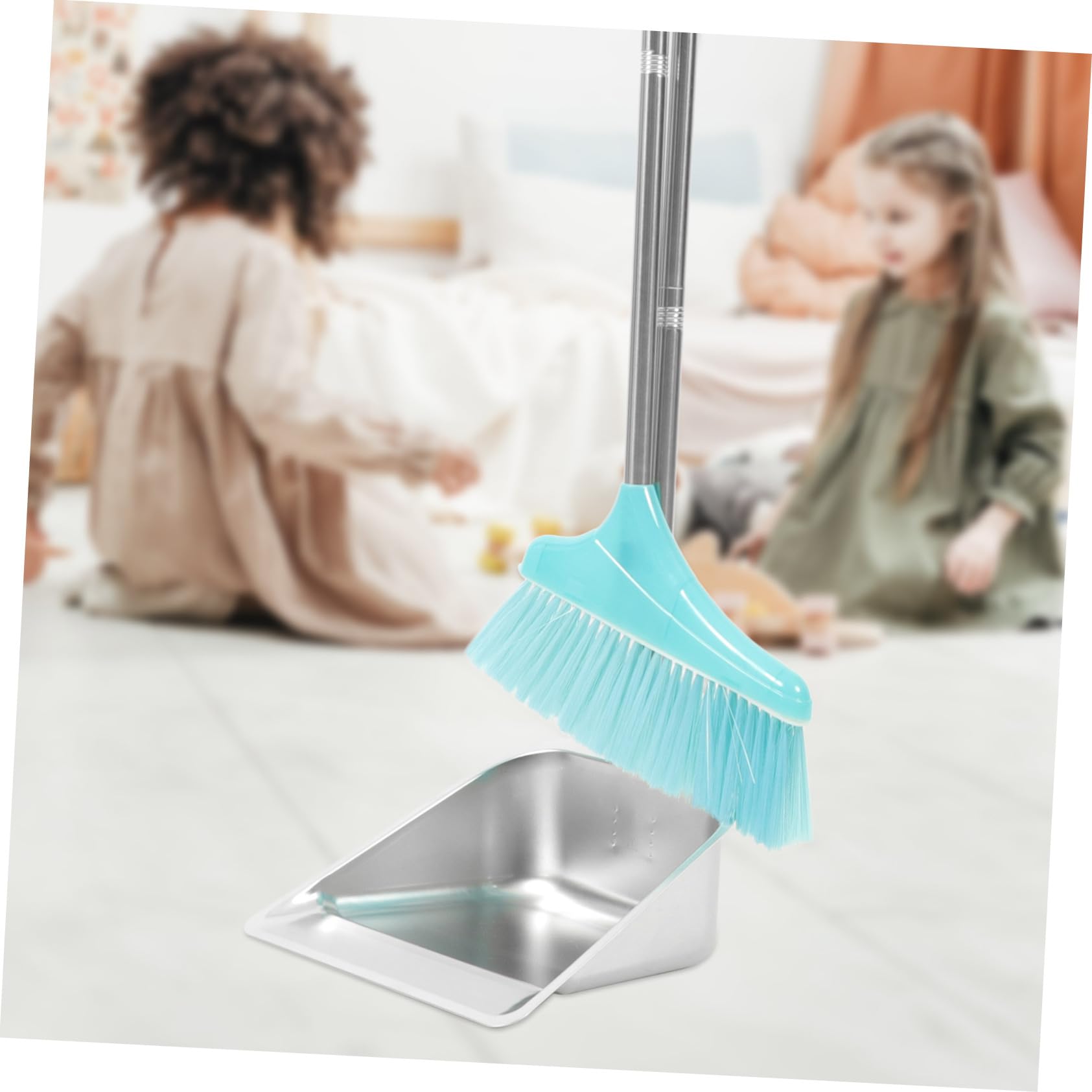 VALICLUD 1juego Escoba y Recogedor De Inoxidable Conjunto De Limpieza Para Hogar y Dormitorio Herramientas Ligeras y Ergonómicas Para Recoger Desechos y Mantener El Suelo Limpio