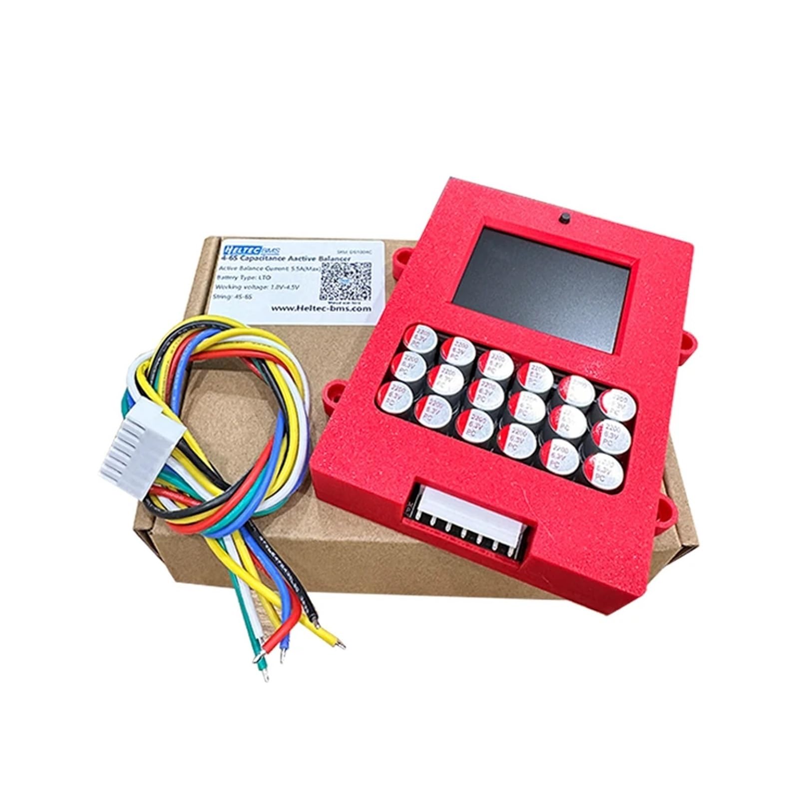 Tester per batterie, Equalizzatore attivo LFP/NCM/LTO 6S 5A con display TFT Batteria LTO Tester di tense a batteria Lifepo4 attiva BMS(6S Balancer LTO)