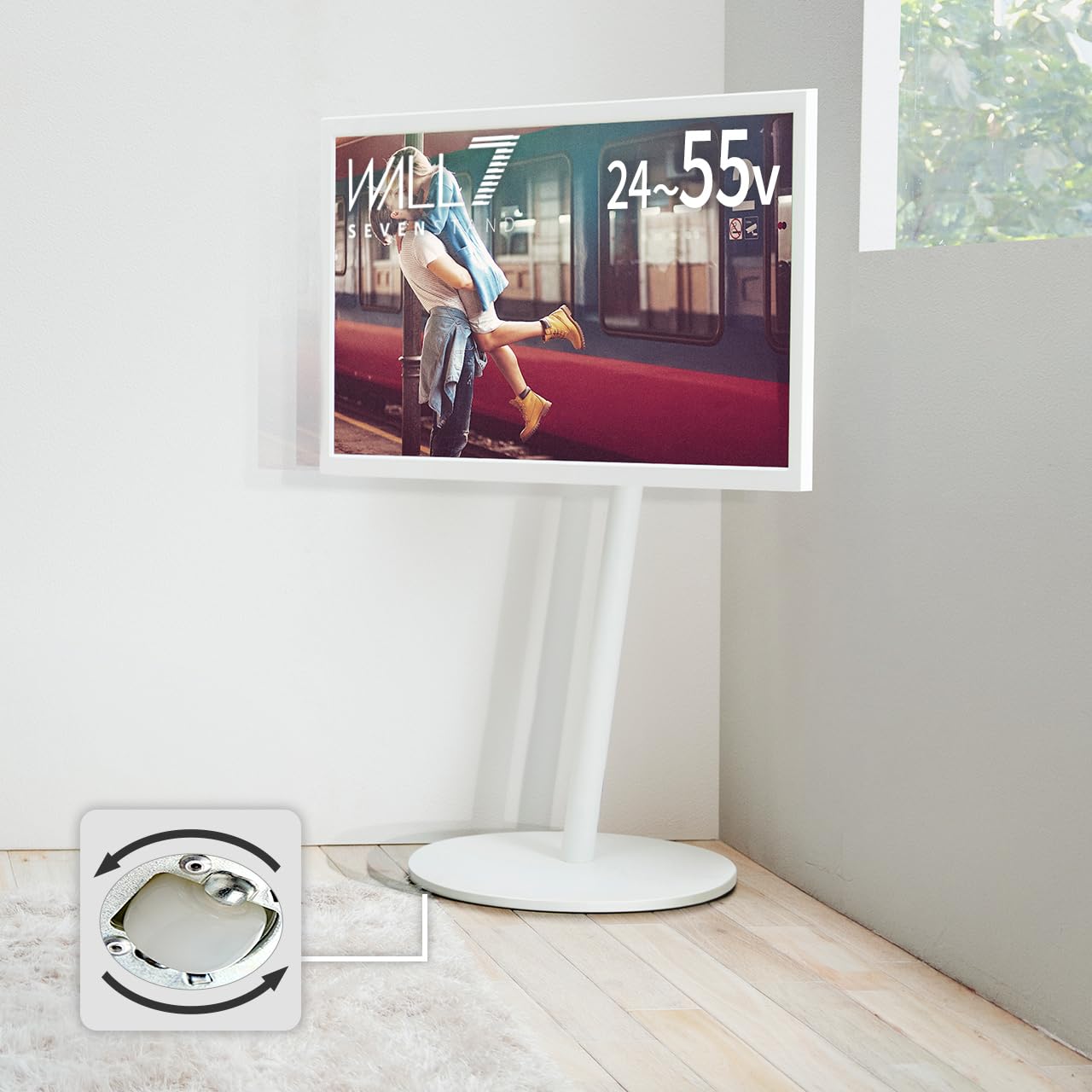 WALL A2 CASTER BASE テレビスタンド 超低床 隠しキャスター付き 7の字