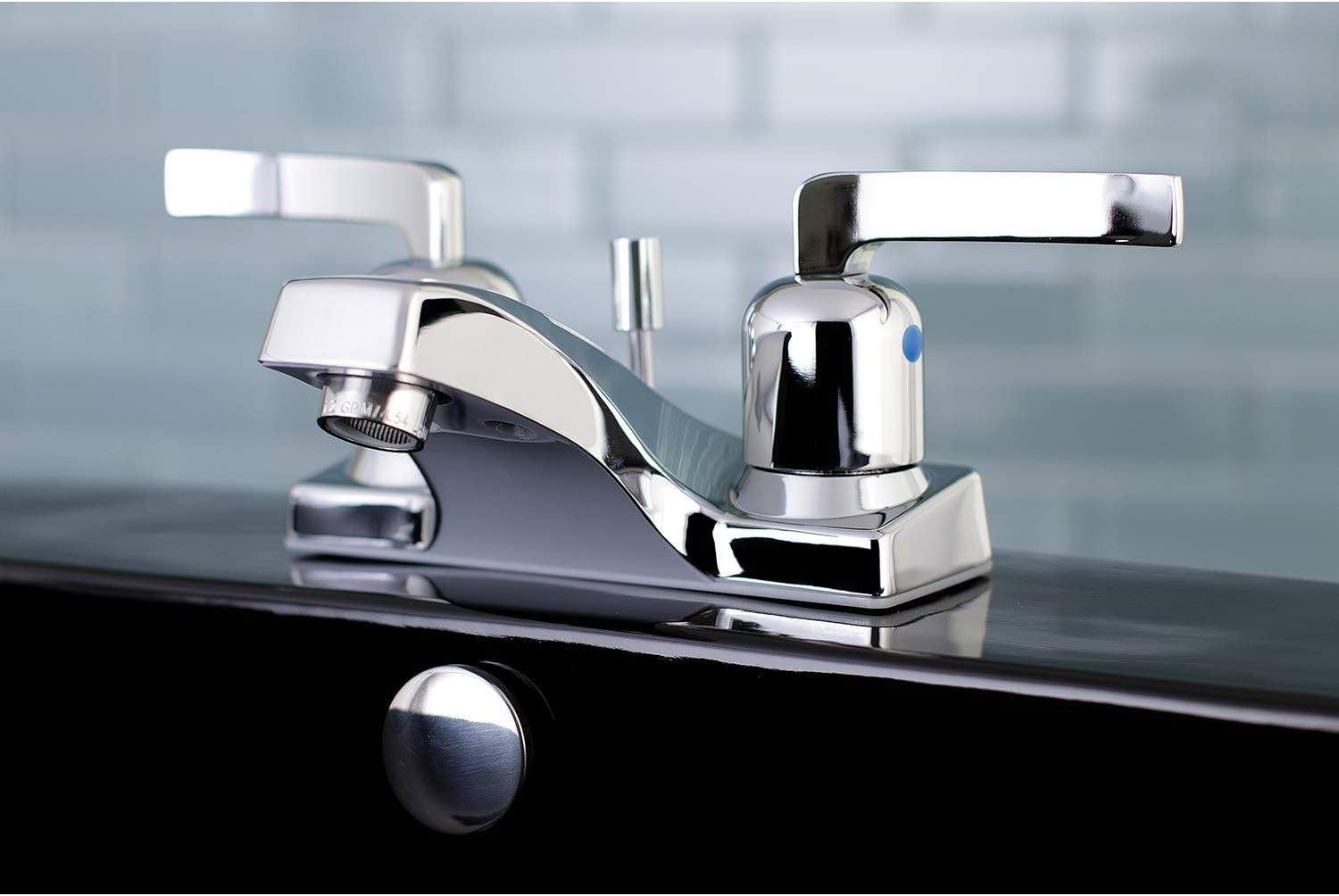 Kingston Brass FB201EFL 4 in. Centerset Bathroom Faucet, Polished Chrome