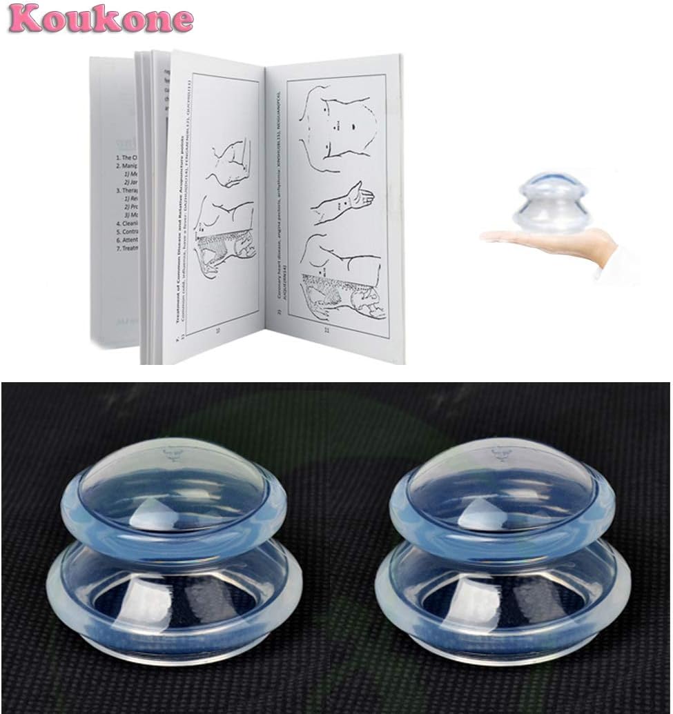 Professionals Silicone Cupping Therapy Sets Vacuum Suction Cups Self Care Kit For Body Massage Celulitis Treatment Scar Tissue Muscle Joint Neck Back Pain Relief Cellulite Remover Massager Big Large