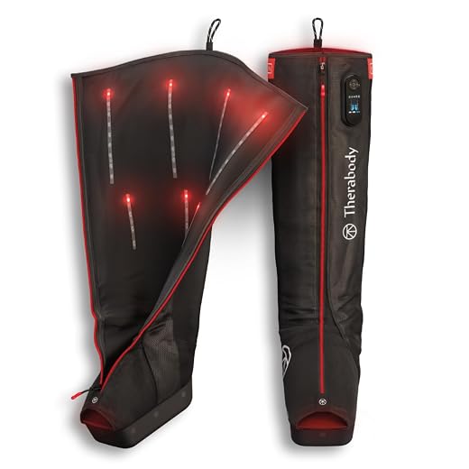 Therabody RecoveryAir PRO - Fully Customizable Compression Foot and Leg Air Massage Boots for Circulation and Athletic Recovery - Medium