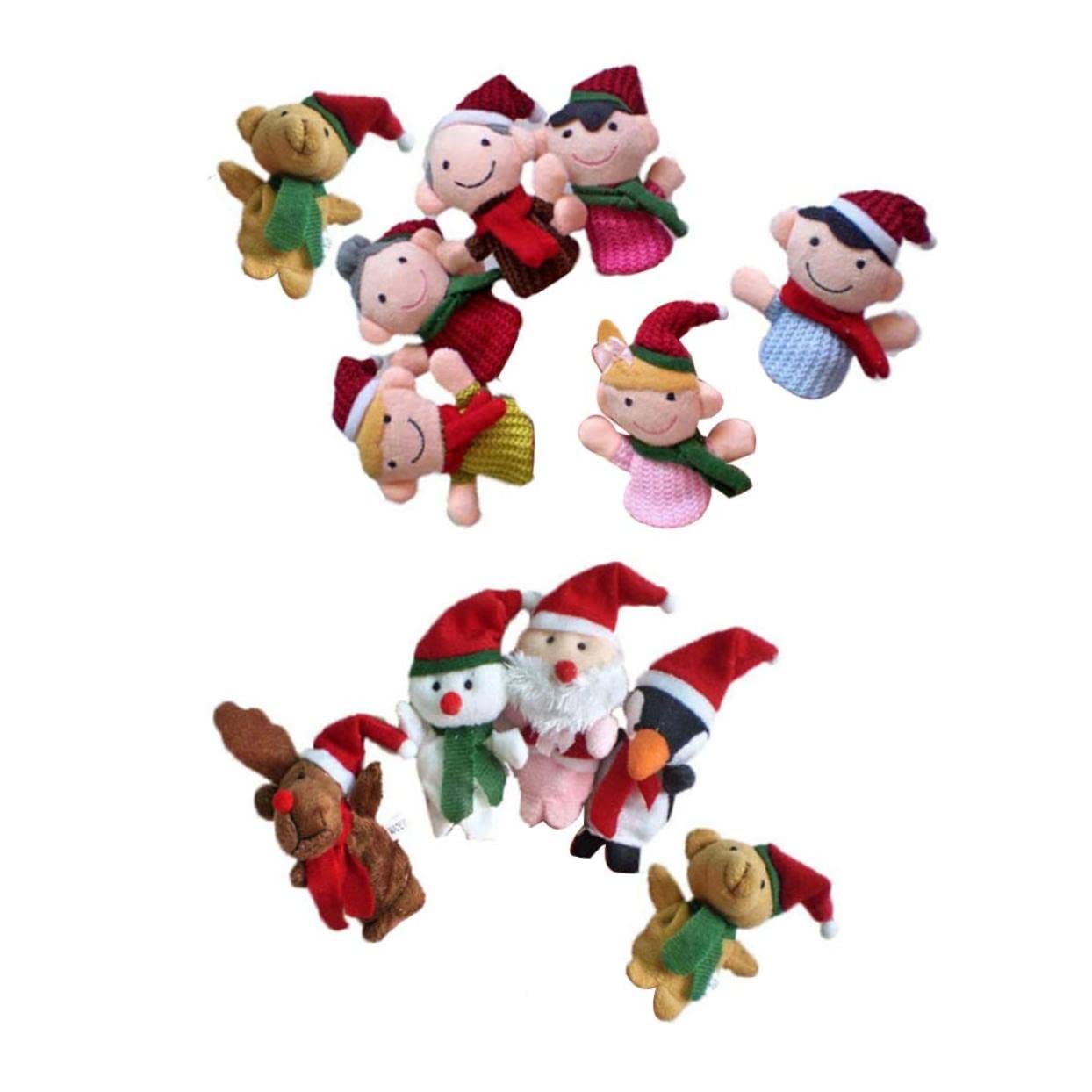 Toyvian 33 Piezas Muñeca De Dedo De Dibujos Animados Marionetas De Dedo para Niños Muñeca De Dedo para Niños Juguete De Animales Munecas Muñecos Bonecas Navidad Marioneta De Dedo