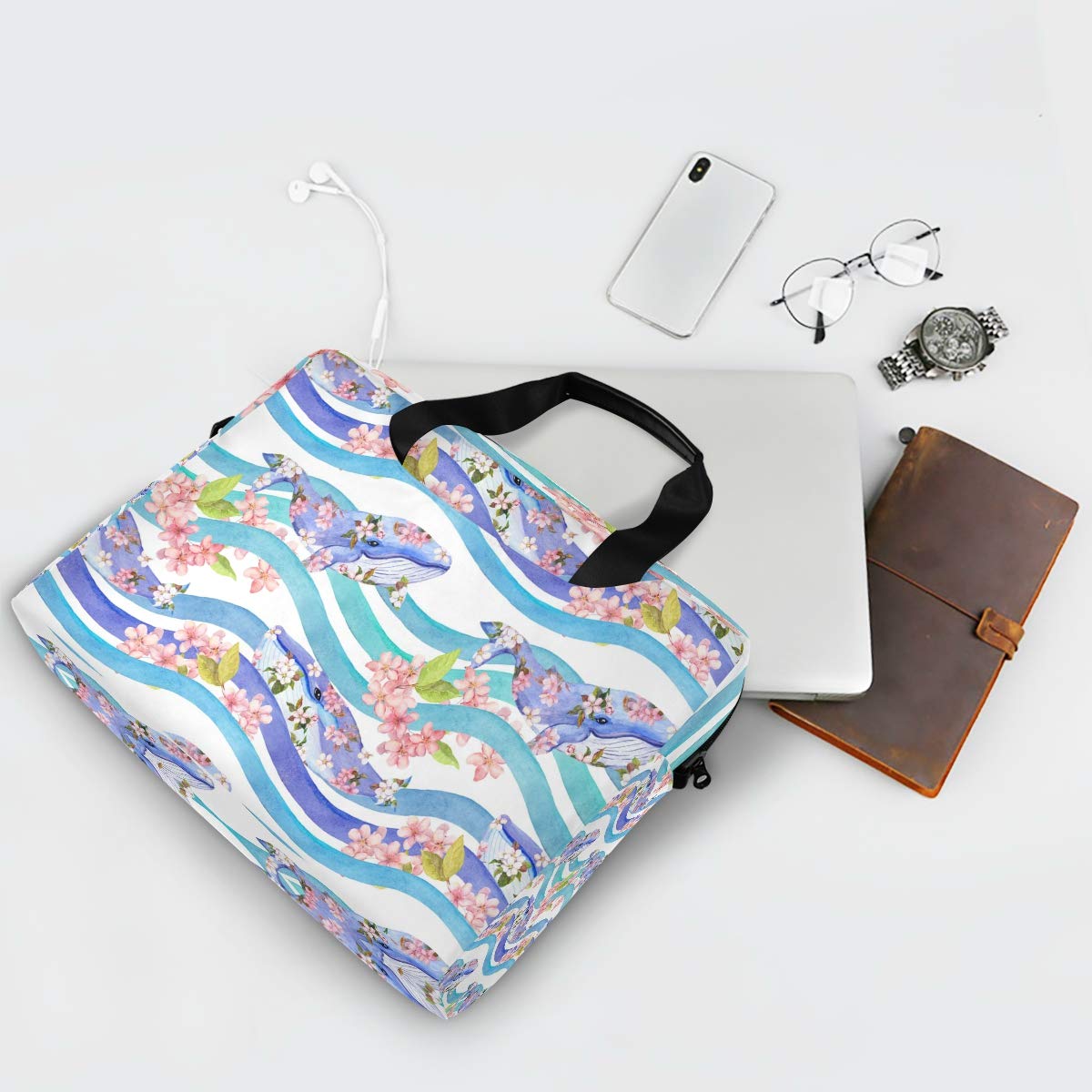 OOWOW Borsa Del Computer Portatile per le Donne Uomini Chic