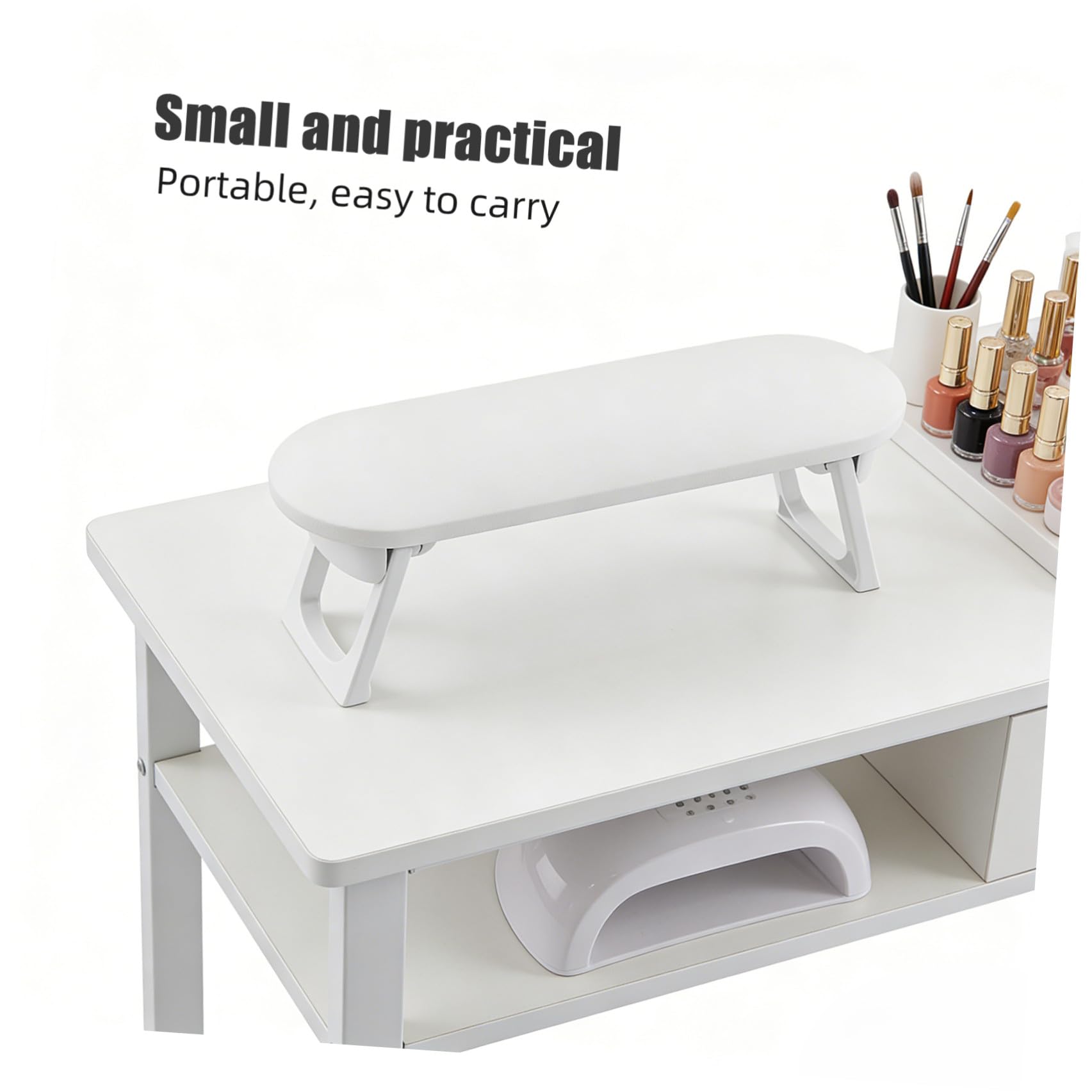 Cuscino Poggiamani Manicure in Plastica Bianco per Tavolo