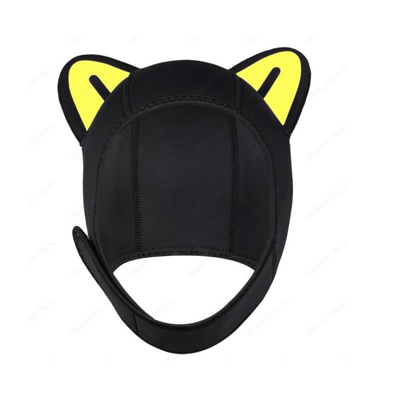 rockible Cagoule de plongée Oreilles de Chat, Bonnet de Natation, Capuche en néoprène pour Kayak