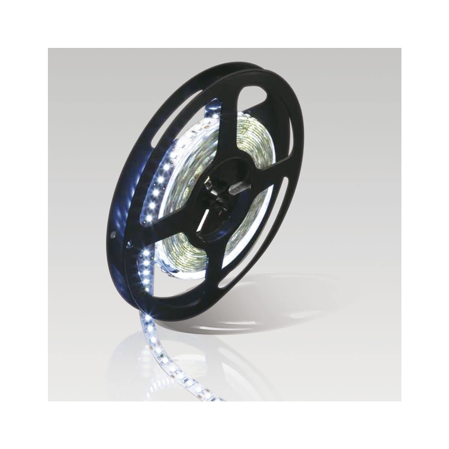 L&S Meccano taśma LED, samoprzylepna, o dużej intensywności światła w kolorze ciepłej bieli 3000 K, IP20, elastyczna i dzielona taśma LED 12 V, 5 m