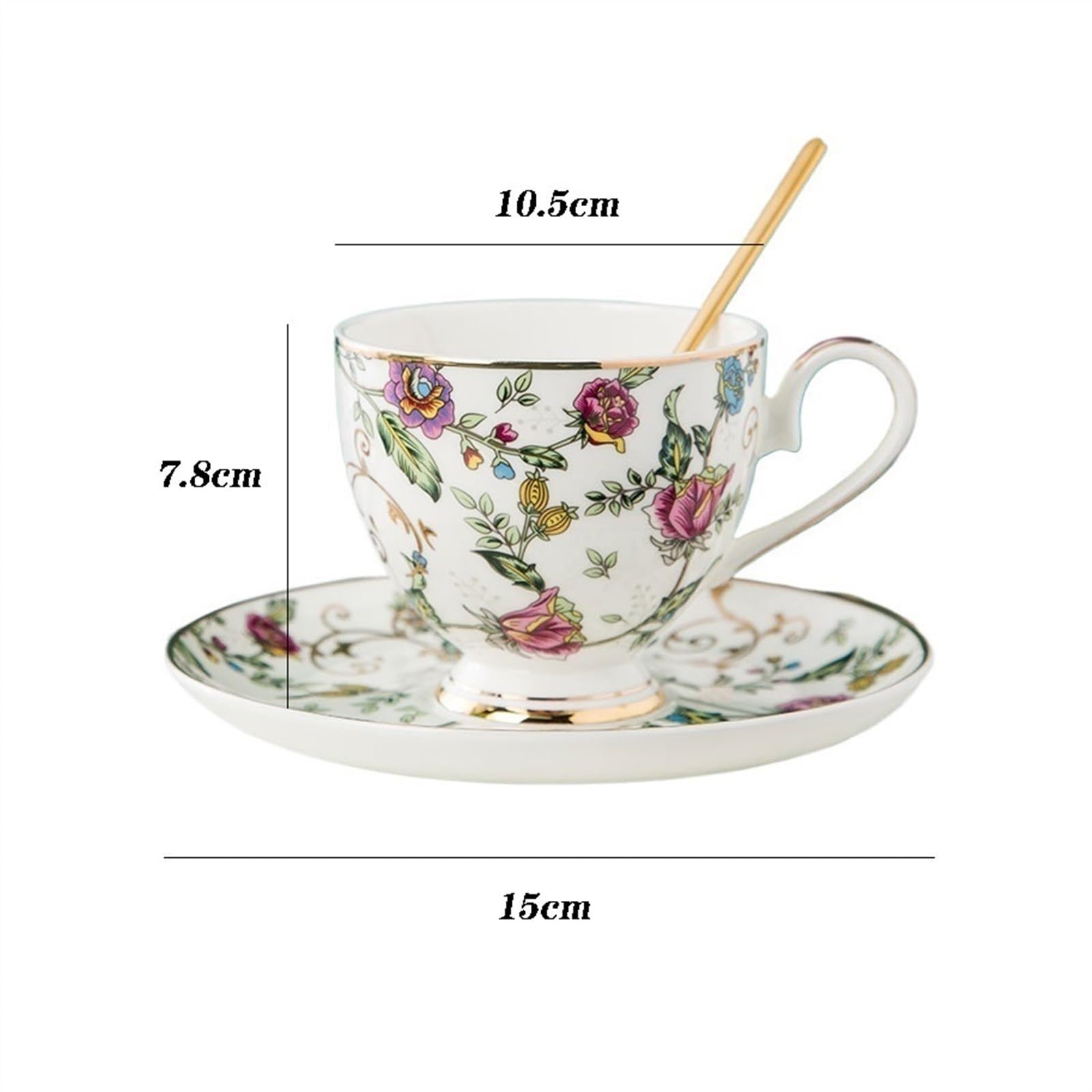 kubek do kawy kubki porcelana kostna zestaw filiżanek do kawy popołudniowa herbata chiński prosty złoty brzeg zestaw do herbaty ceramiczne angielskie czarne filiżanki do herbaty i spodki świąteczne